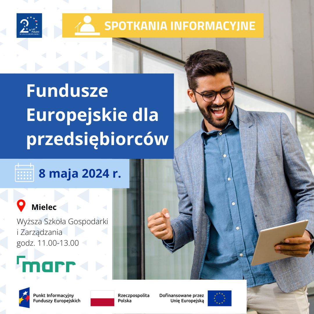Miniaturka artykułu Lokalny Punkt Informacyjny Funduszy Europejskich w Mielcu zaprasza na bezpłatne Spotkanie informacyjne „Fundusze Europejskie dla Przedsiębiorców”!