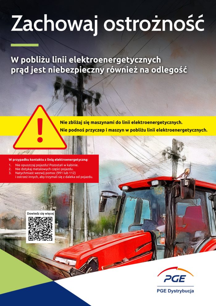 Miniaturka artykułu Zachowaj ostrożność w pobliżu linii energetycznych