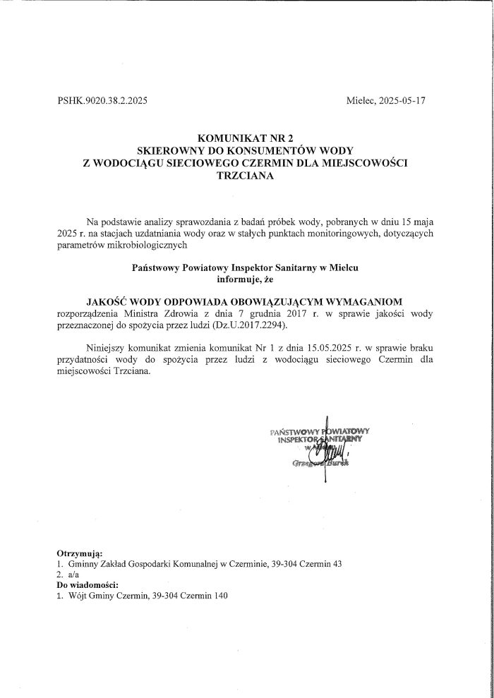 Miniaturka artykułu Komunikat nr 2 PSSE w Mielcu