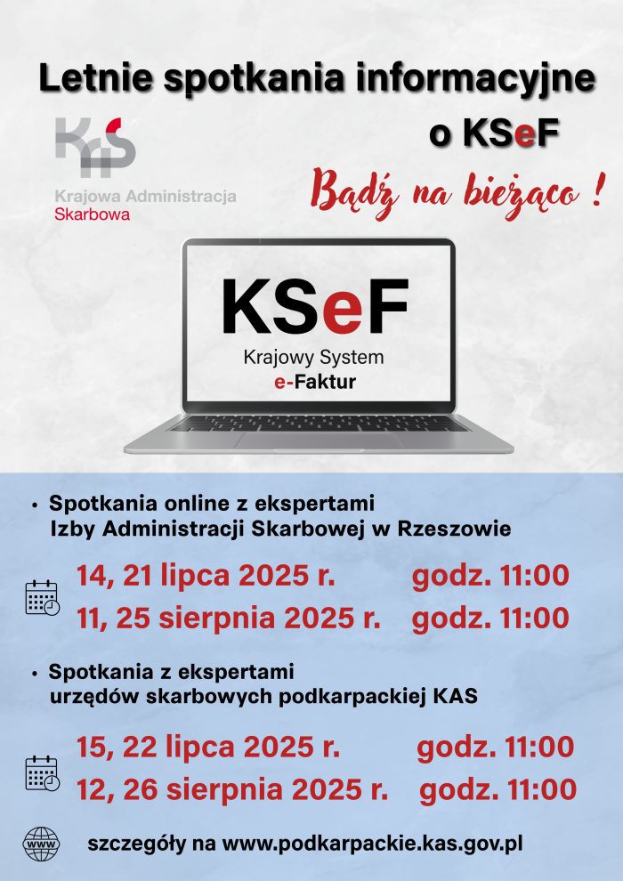 Miniaturka artykułu Letnie spotkania informacyjne o KSeF