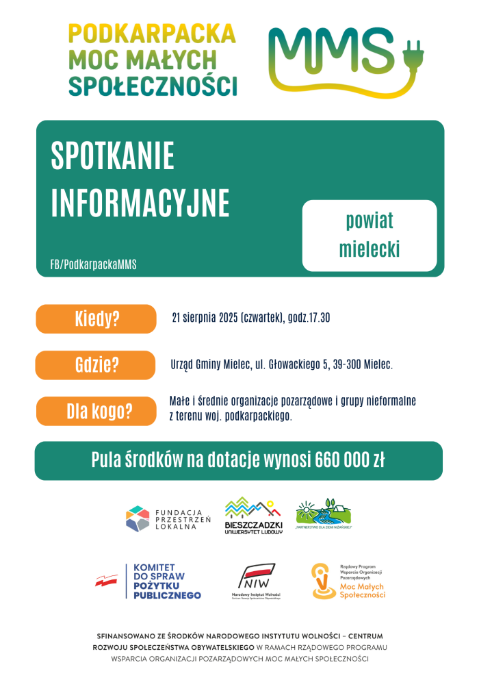 Miniaturka artykułu Spotkanie dot. zasad naboru w ramach konkursu „Podkarpacka Moc Małych Społeczności”