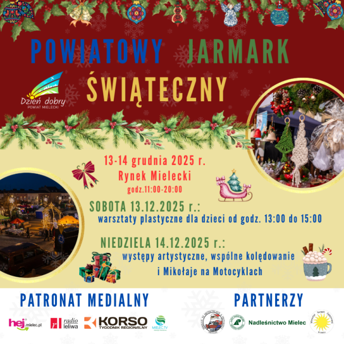 Miniaturka artykułu Magia Świąt na Rynku Mieleckim: Powiatowy Jarmark Świąteczny zaprasza!