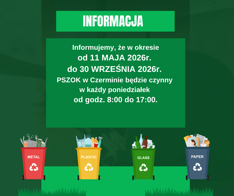 Miniaturka artykułu Zmiana godzin otwarcia PSZOK w Czerminie