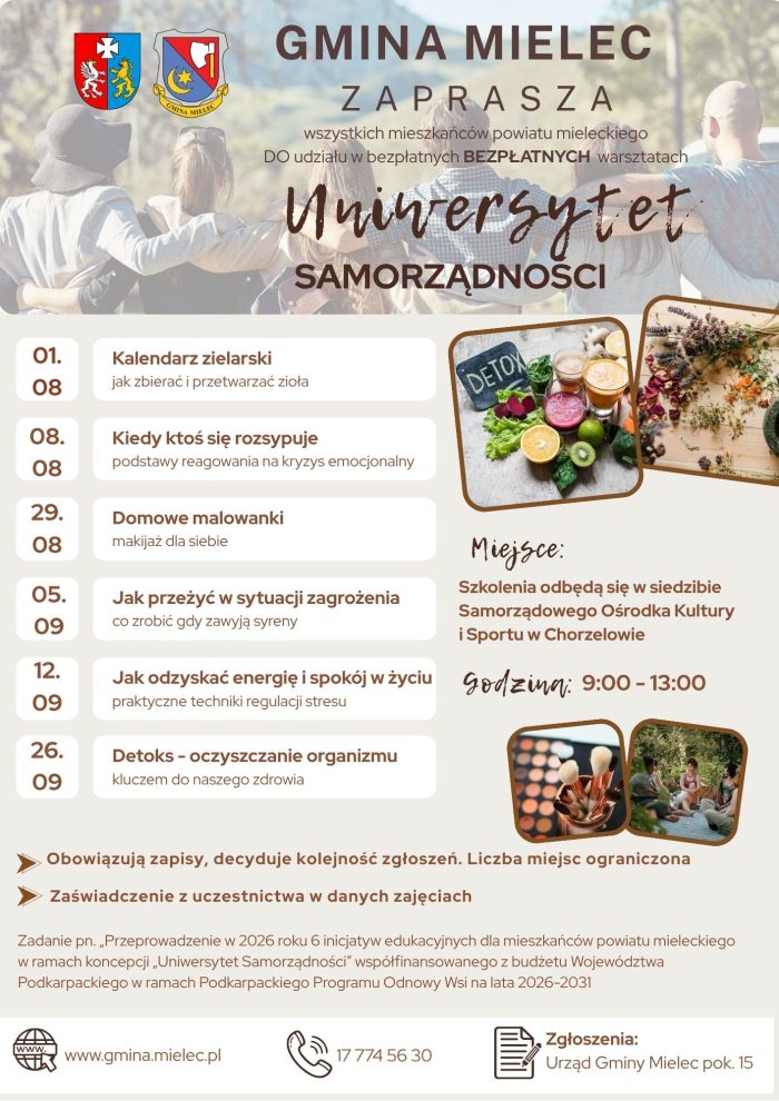 Miniaturka artykułu Szkolenia i warsztaty w ramach „Uniwersytetu Samorządności” 2026