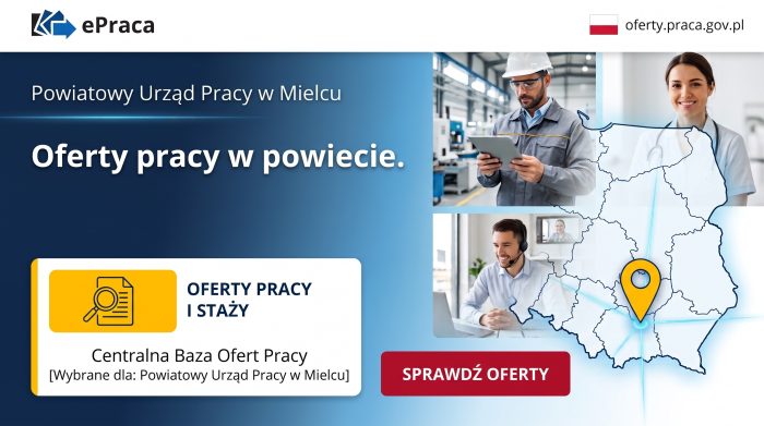 Miniaturka artykułu Bazy aktualnych ofert pracy zgłoszonych do Powiatowego Urzędu Pracy w Mielcu